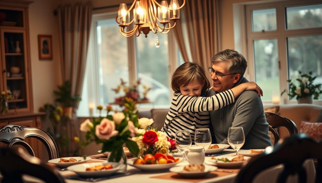 Expressing affection to parents